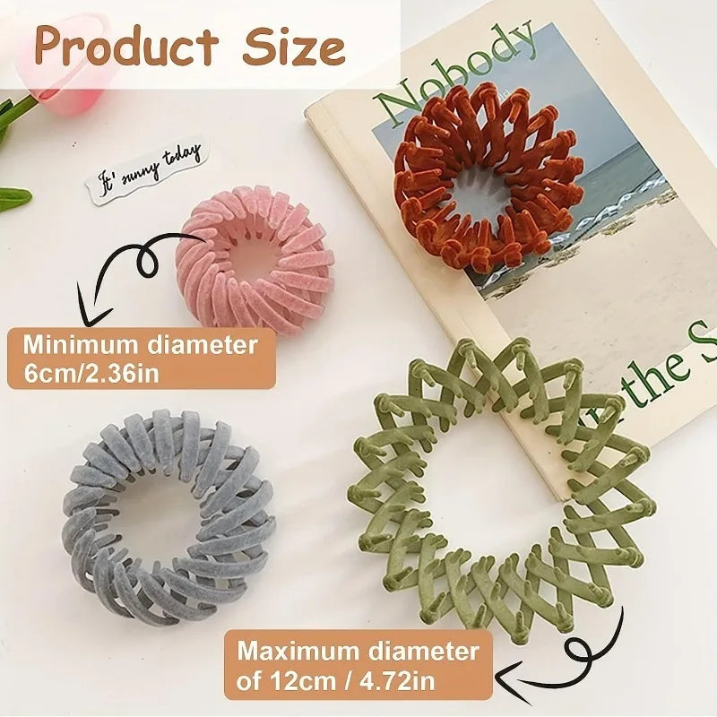 Pack of 7 Hair Clips, Vintage Bird Nest Hair Clips,Bird Nest Hair Clip, Expandable Headpiece Headband for Girls (Flocking)