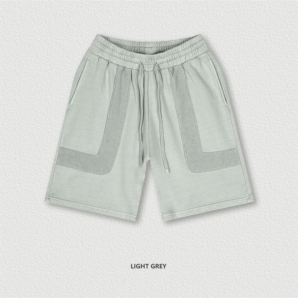 ZODF New 2024 Summer Men Washed Cotton Shorts Unisex Casual Loose 350gsm Comfortable Short Pants Brand Bottoms HY0792