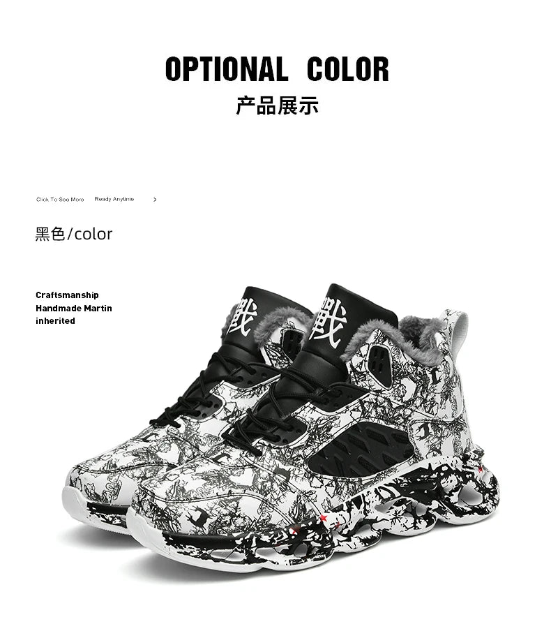 men boots 2023 New Winter Slippers Warm Men Shoes Waterproof Non-Slip Plush Sneakers Male tenis shoes Boots Men Sneakers Winter