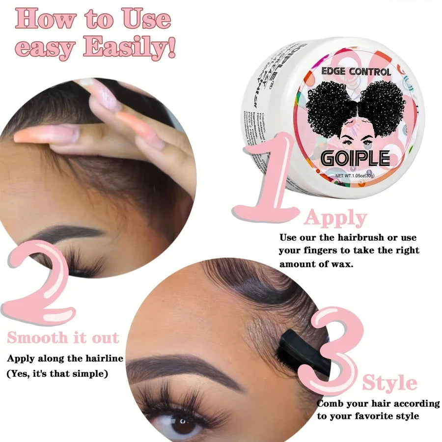 GOIPLE Waterproof Wig Glue Adhesive Extra Hold Melting Spray for Lace Front Hair Wax Stick Edge Control Gel Wig Installation Kit