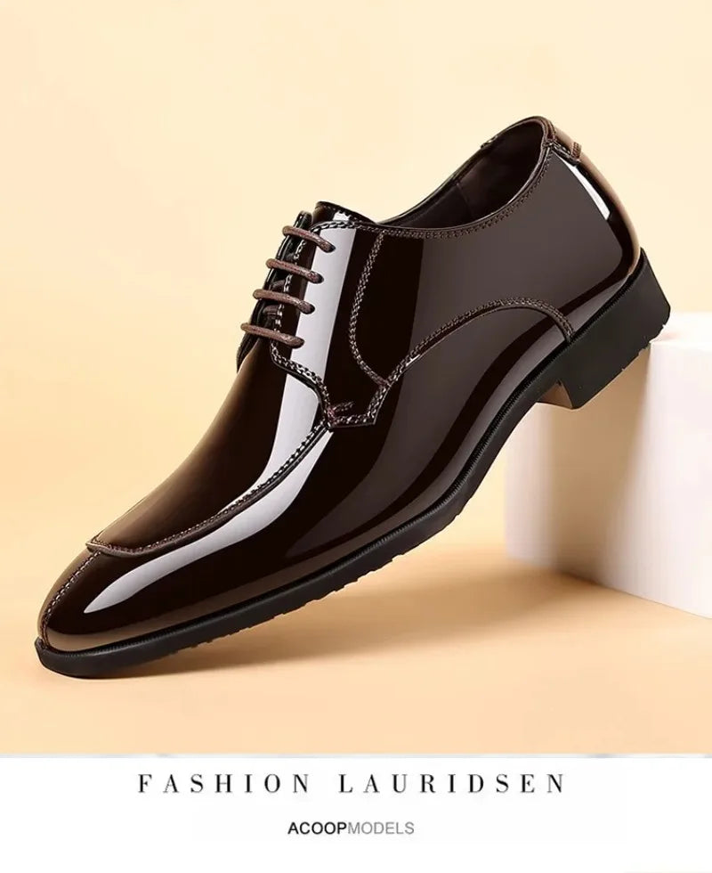 Shoes for Men Fashion Patent Leather Shoes Luxury Pointed Toe Oxford Shoes Men High Quality Business Shoe Designer Wedding Shoe