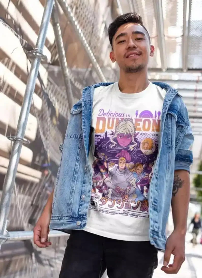 Laios Touden Dungeon Meshi Unisex T - Shirt: Deliciously Loved by Anime Fans