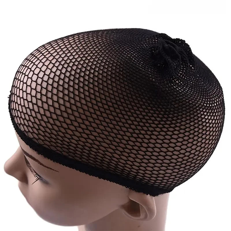 Mesh Wig Cap Stretchable Elastic Black Hair Net Stretch Open Ended Fishnet Wig Net Breathable Mesh Cap for Wig Accessories