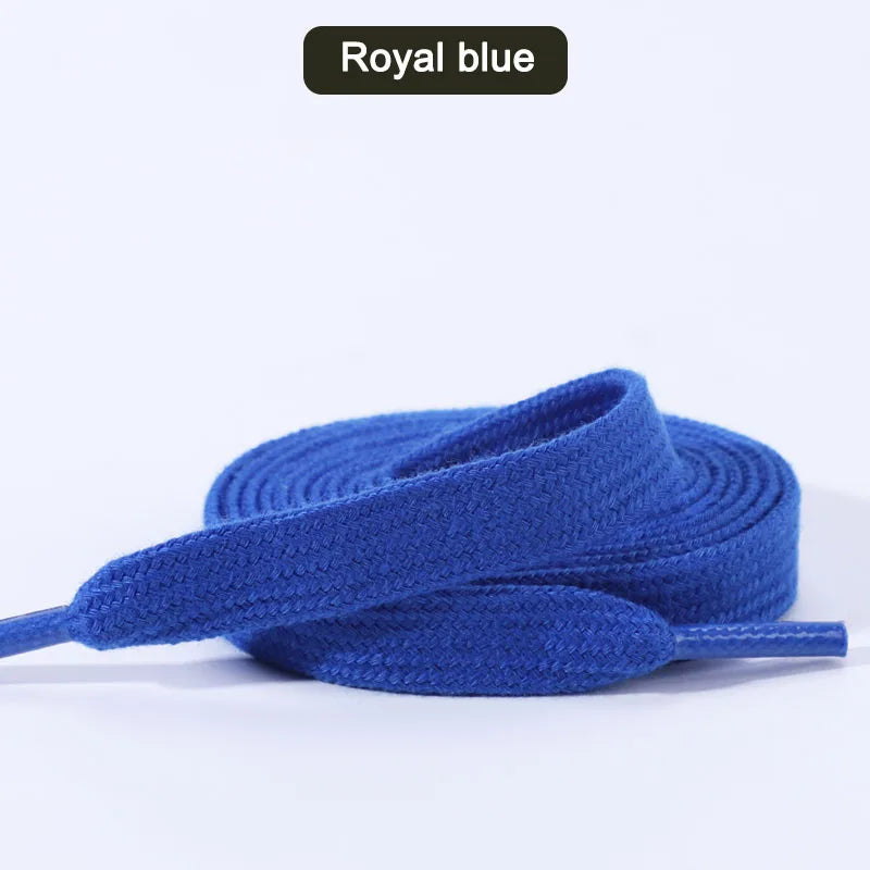1 Pair Flat Shoelaces for Sneakers Classic Canvas Sports Shoe Laces Women Men Shoelace Solid Double Cotton Shoestrings for AF1