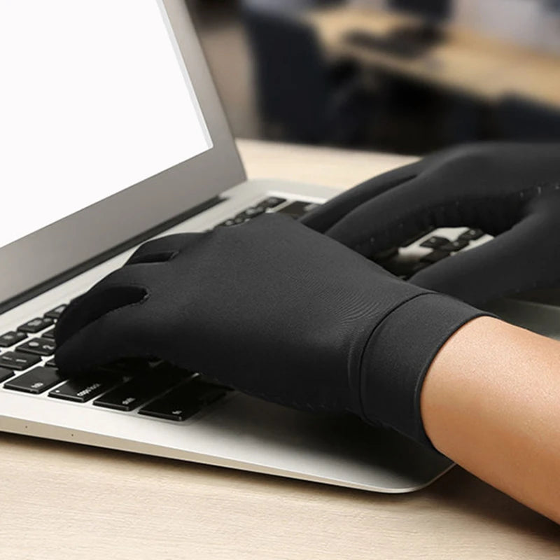 Copper Compression Arthritis Gloves Protect Hand Wrist Support Non-Slip Unisex Mitten Finger Joint Outdoor Effective Pain Relief