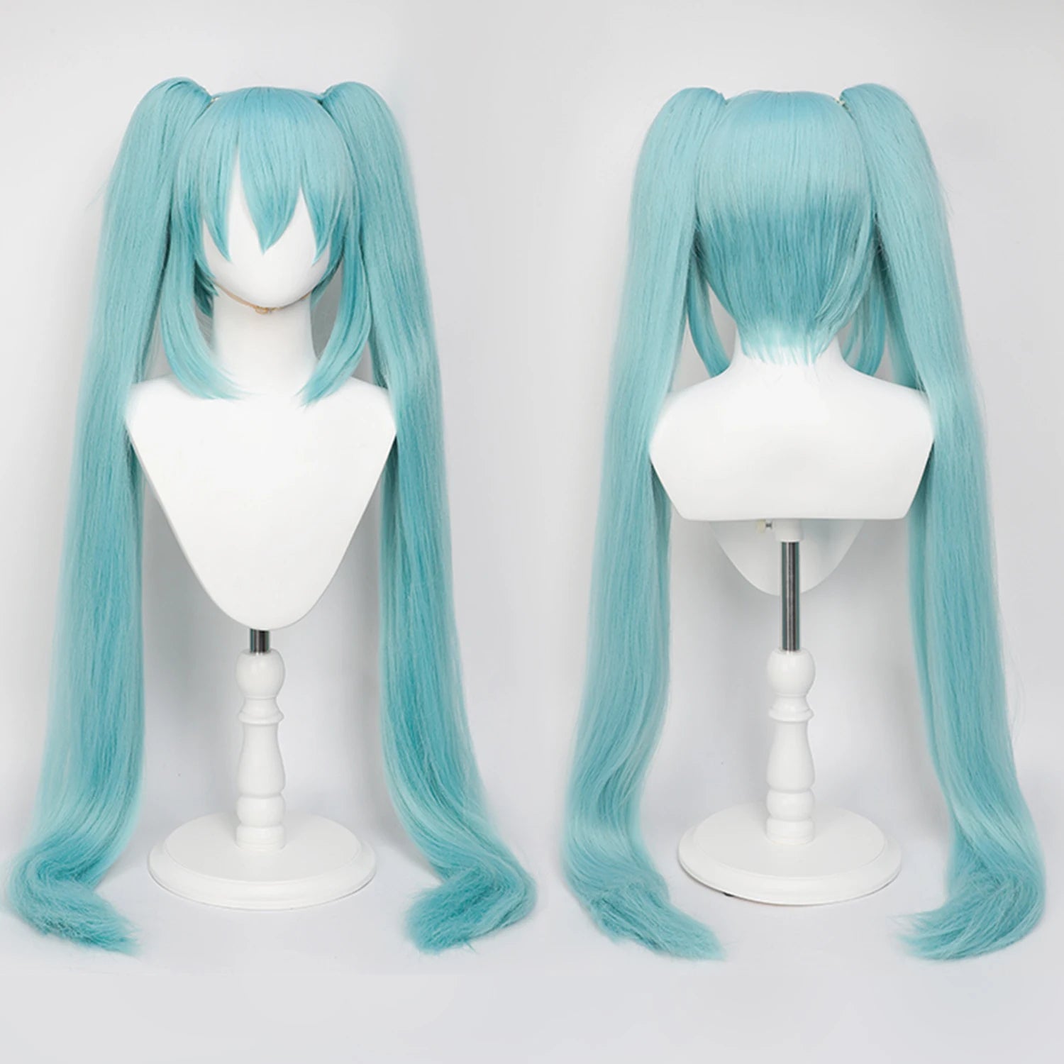 Multi-color Double Ponytail Anime Cosplay Wig Set Heat Resistant Synthetic Hair Wig