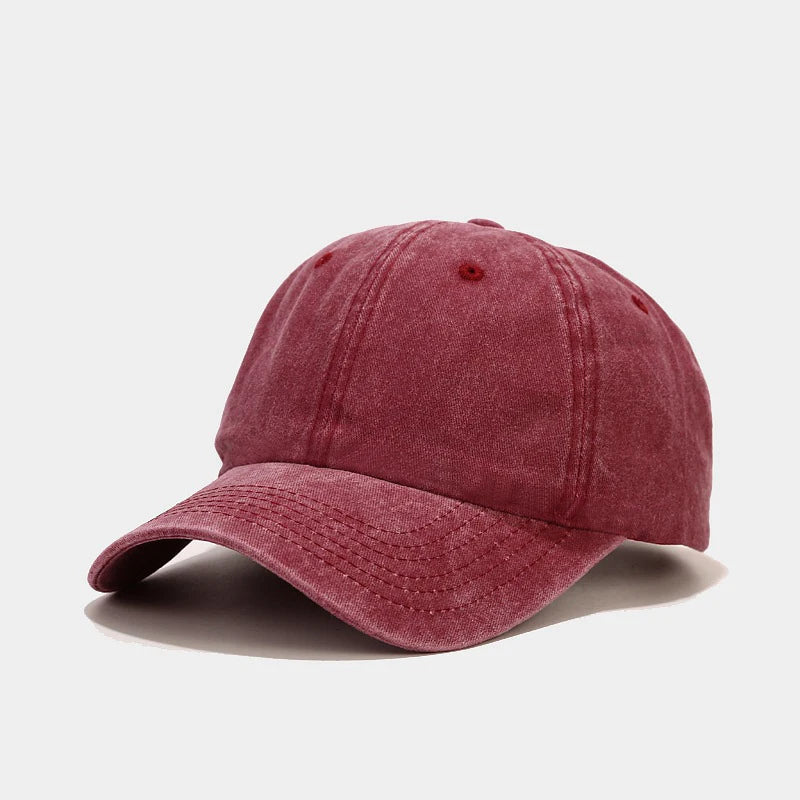 2025 New Spring Summer Cap Washed Cotton Baseball Cap Men Women Casual Adjustable Outdoor Trucker Hat Snapback Casquette