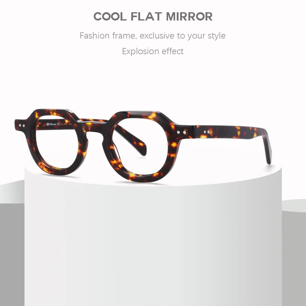 R49875 Vintage Women Reading Eyeglass Acetate Glasses Frames Men Fashion Presbyopic Dioptric +50 +100 +300