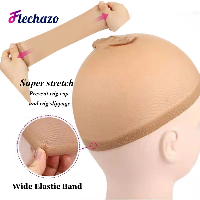Durable Stokcing Wig Cap Under My Wigs 20Pieces Stocking Cap Skin Tone Black Brown Nude Color Wigs Installing Bald Cap