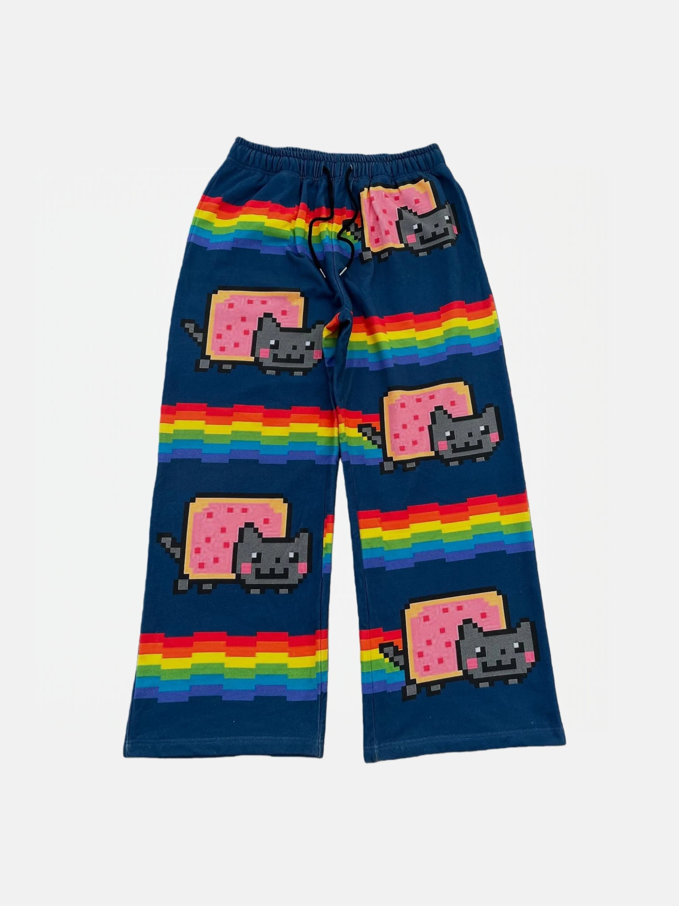 Nyan Cat Sweatpants Y2k Pants Baggy Men Elastic Waist American Streetwear Hip Hop Vintage Joggings Casual Pants Men Clothing