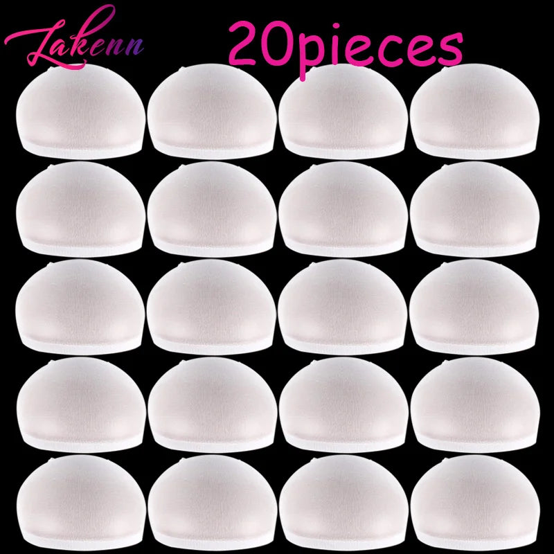 Dark Brown Wig Cap For Lace Front Wigs 20Pcs (10 Packs) Nylon Wig Cap For Wigs Making Stretchy Stocking Wig Caps For Women