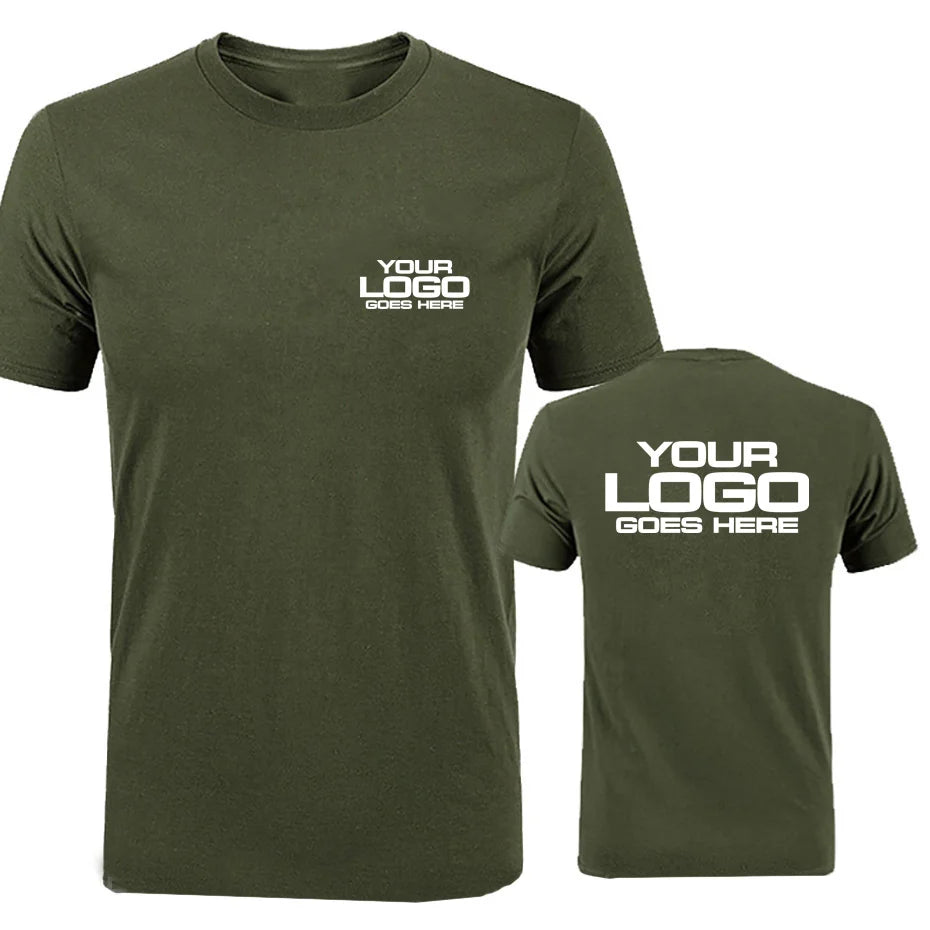 Customized Your Design Here T Shit Text Name Tsihrt Add Your Own Message Men's T-shirt Personalized Tees Custom Cotton Tshirt