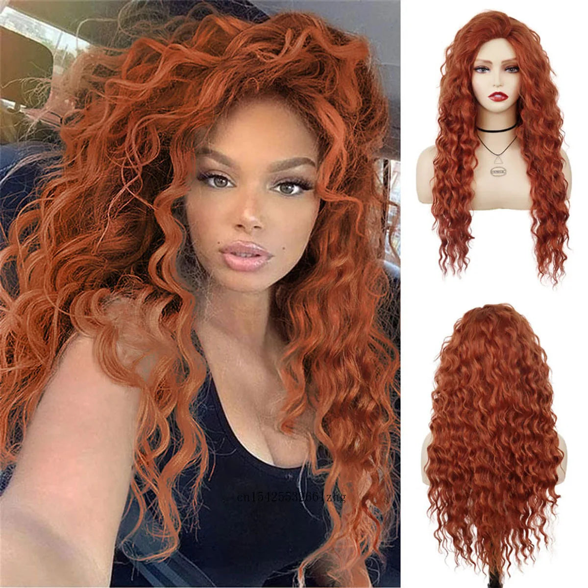 GNIMEGIL Synthetic Grey Hair Long Water Wave Wigs for Women Natural Fluffy Curly Wave Wig Cosplay Halloween Party Heat Resistant