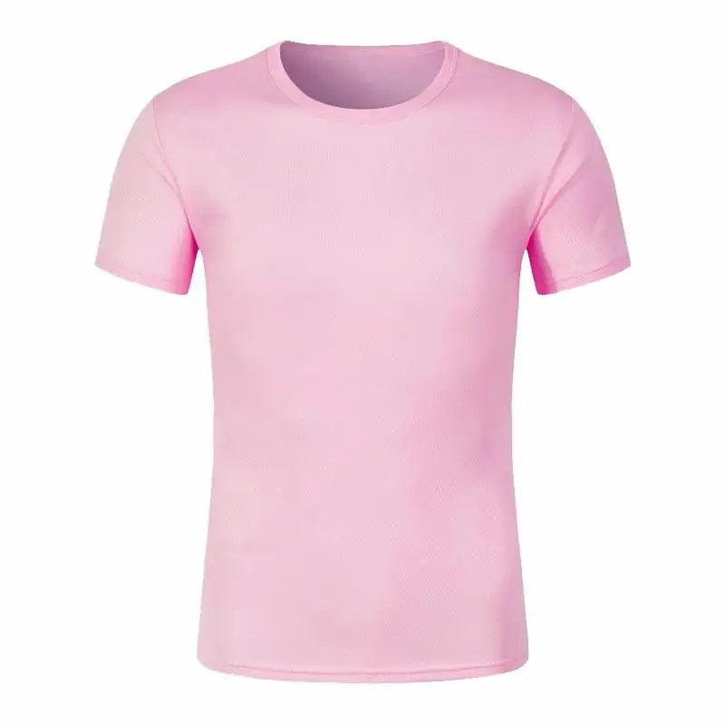 Round Neck T-Shirt 1 Piece Black Ultra-Light Men Quick Drying Breathable Sweat-Absorbent Shirt Suitable for Fitness Gym and Ru