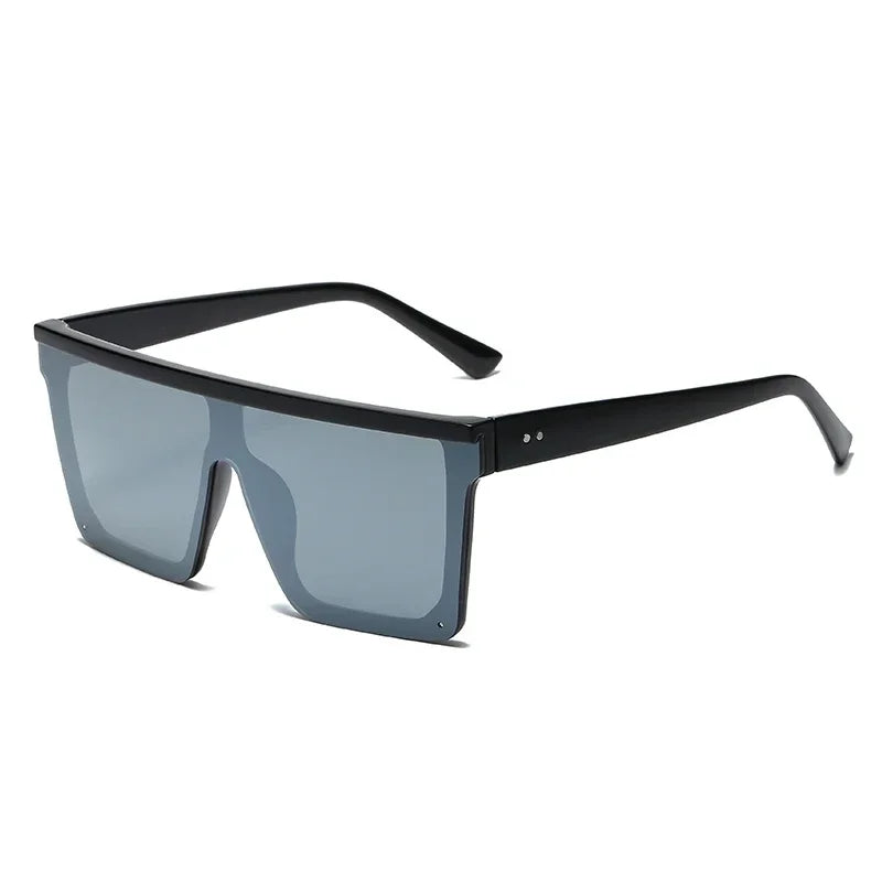 Oversized Square Sunglasses for Women Men Fashion Siamese Lens Style Flat Top Shield Shades