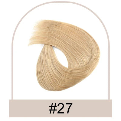 Clip In One Piece Human Hair Extensions 100% Straight Brazilian Human Remy Hair Natural Color Light Blond Ombre Dark Brown 613#