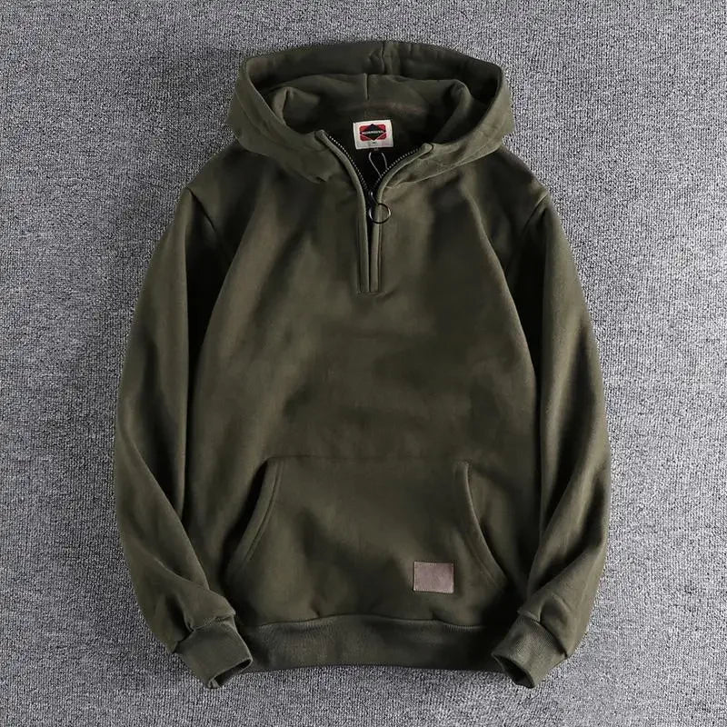 Loose Male Hoodie Solid Autumn Emo Luxury Designer Aesthetic Simple Y2k Vintage Men's Hooded Sweatshirt High Quality Cotton Warm