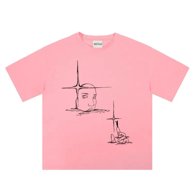 Punk Lyrical Print T-Shirts Oversize Hip Hop Women Streetwear Clothing Harajuku  Goth Unisex Men Top Short Sleeve Cotton Tee Y2K