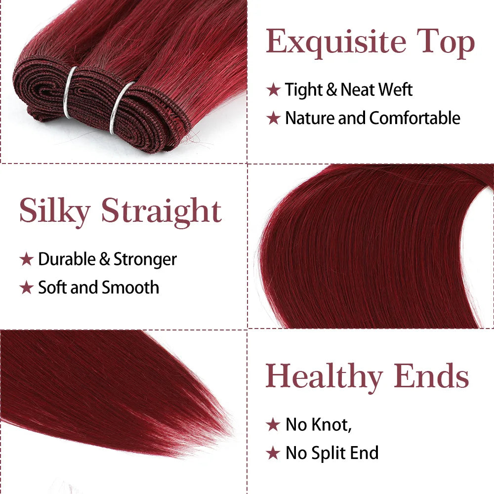 24-32 Inch Bio Protein Straight Hair Bundles Synthetic High Temperature 150g 200g Ombre Brown M888 Orange Soft Hair Weaving