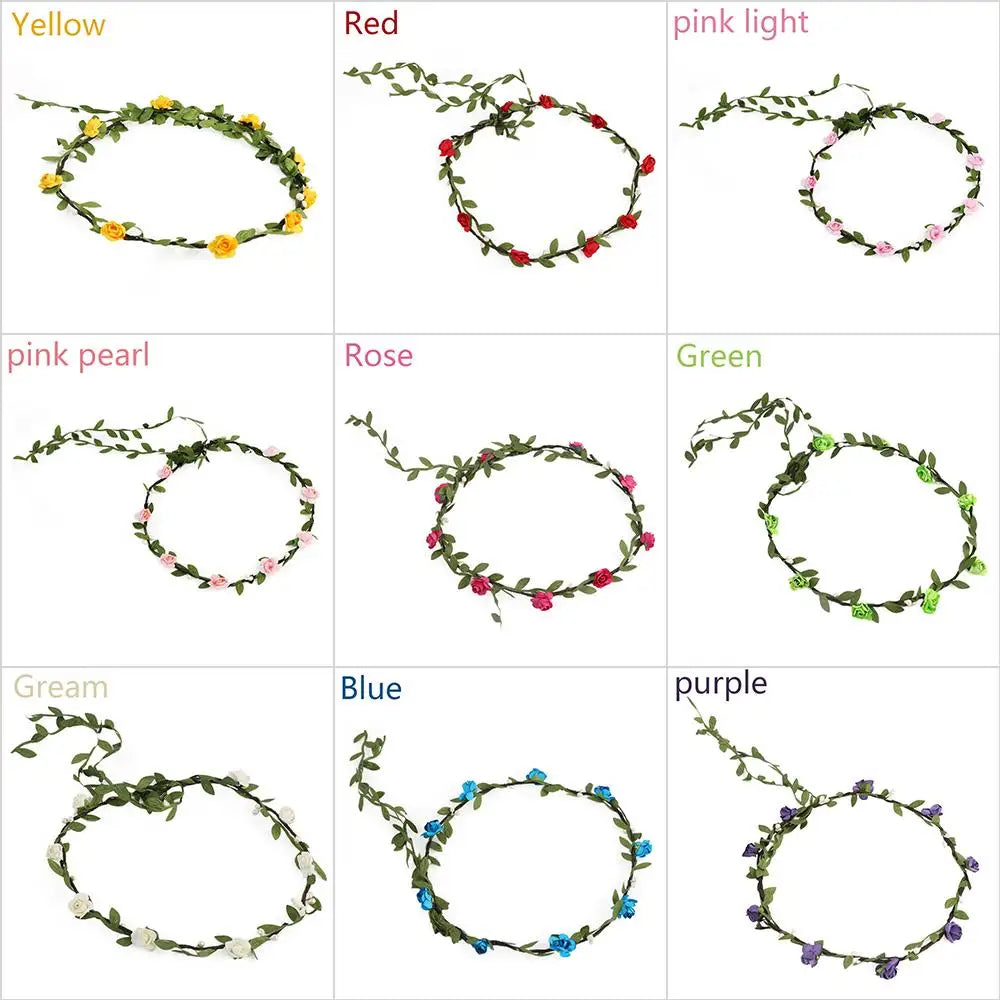Cute Elegent Flower Garland Wedding Bride Bridal Headdress Headbands Bohemian