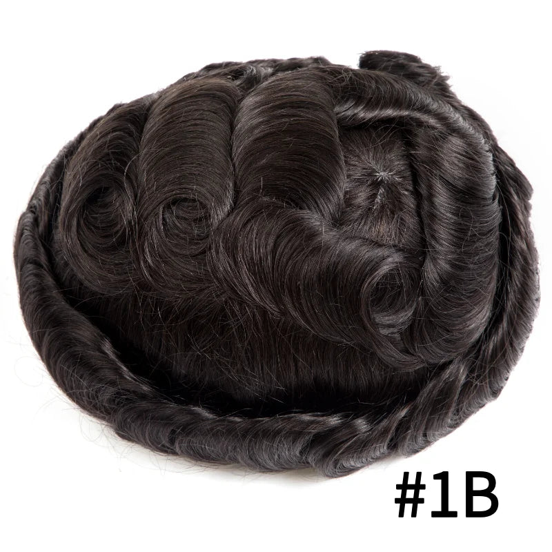 Hollywood Toupee Men Wigs Breathable Swiss Lace & Pu 100% Natural Human Hair Male Hair Prosthesis Exhuast Systems Wigs For Men