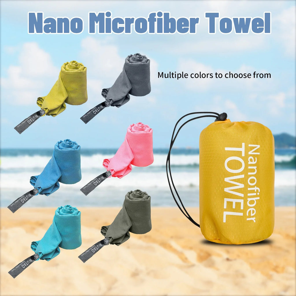Quick Drying Absorbent Bath Towel，Portable Towel，Backpacking Hiking Swimming Compact Travel Breathable Beach Gym Yoga Towel