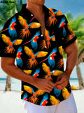 Flamingo Parrot 3D Print Hawaiian Shirt Men Women Fashion Turn Down Beach Shirts 2025 Blouse Vocation Turn Down Collar Camisa