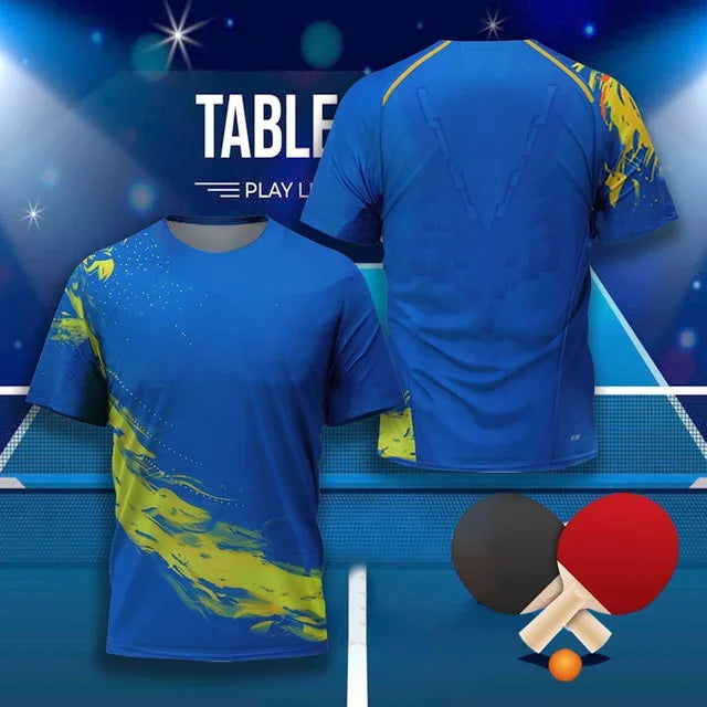 CHINA Dragon Table Tennis Graphic T Shirt for Men Clothing Fashion Badminton Sports T-shirt Ping Pong Jersey Gym Fitness Shirts