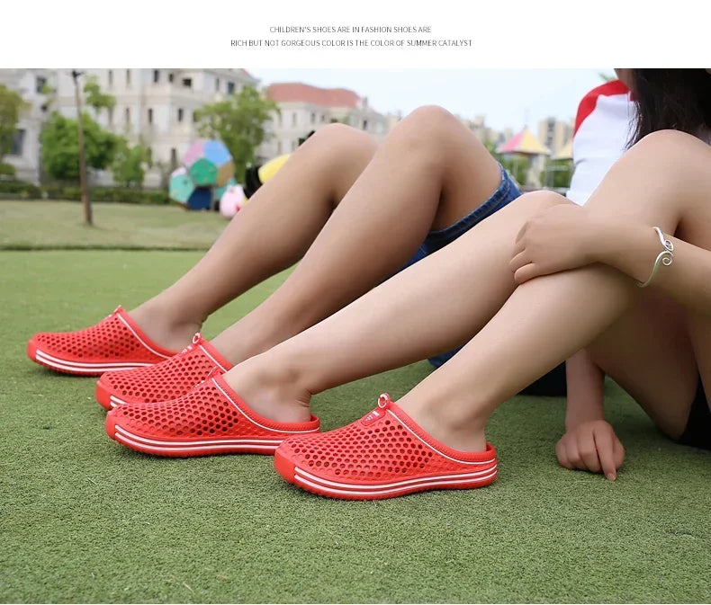YRZL Mens Sandals Light EVA Summer Casual Shoes Hole Shoes Clogs Lovers Home Garden Outdoor Big Size 45 Male Beach Flat Slippers