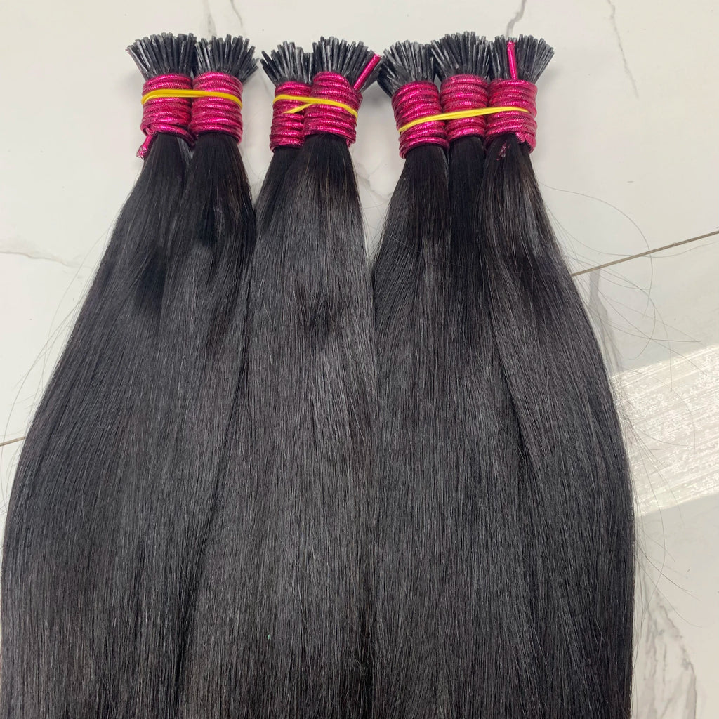 Straight ITIP Human Hair Extension 12A 100% Real Human Hair Extensions 0.8g/pc Capsule Keratin Human Fusion Hair Extension
