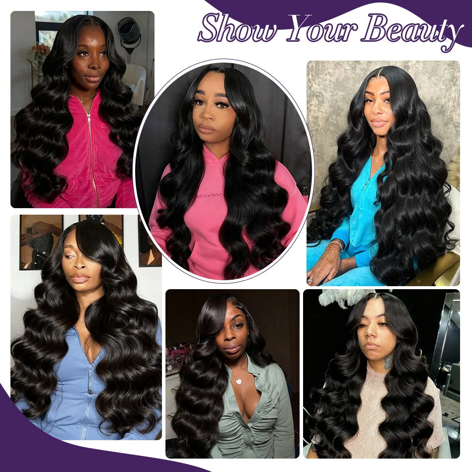 Brazilian 30 36 Inch Body Wave Bundles Burmese Raw Human Hair Bundles Extensions Unprocessed Water Wave Hair 1 3 4 Bundle