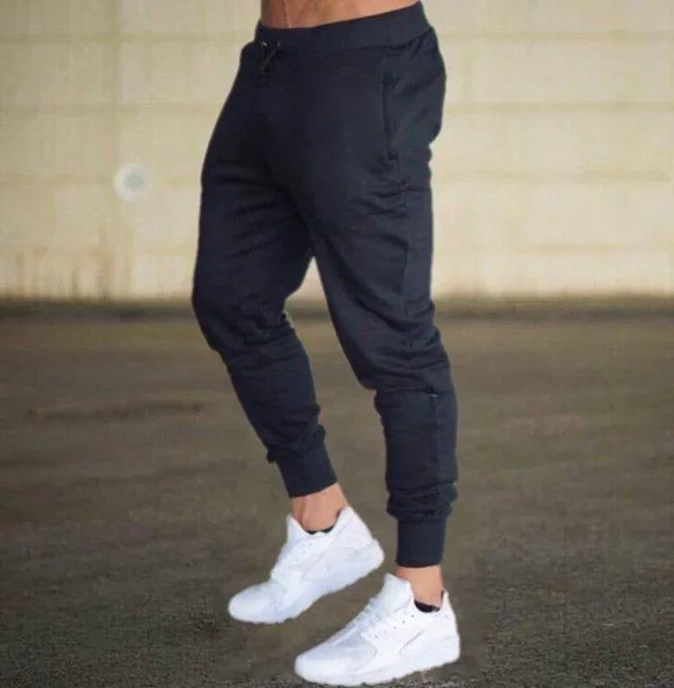Men's Casual Sports Pants with Drawstring & Letter Print High Quality Fabric Slight Stretch Loose Fit for Spring Autumn Outdoor