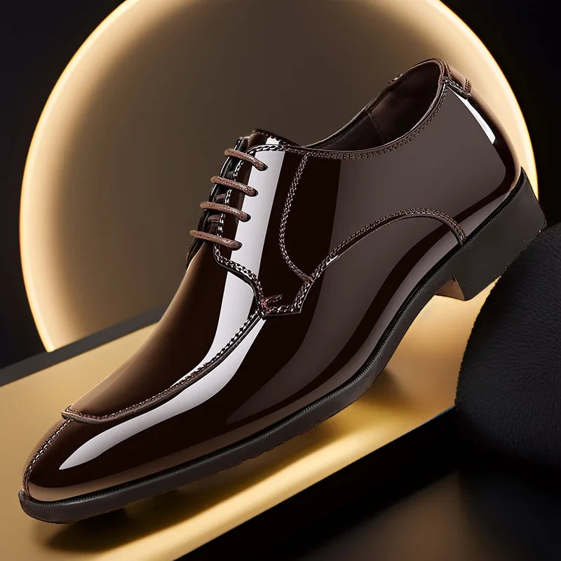 Shoes for Men Fashion Patent Leather Shoes Luxury Pointed Toe Oxford Shoes Men High Quality Business Shoe Designer Wedding Shoe