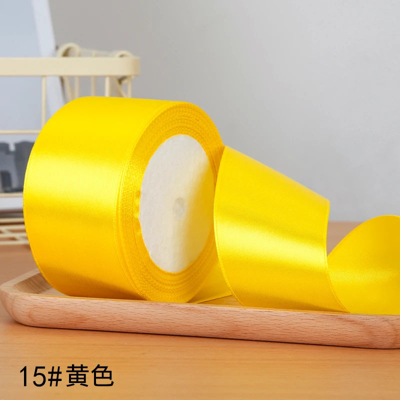 22meters/roll 5cm Silk Satin Ribbons Crafts Bow Handmade DIY Gift Packaging Wrap Party Wedding Decorative Clothing Accessories