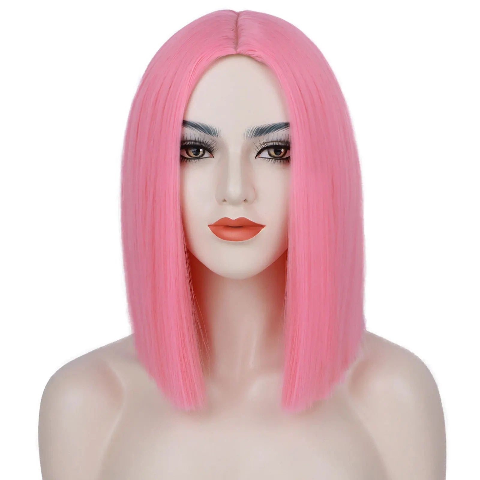 Purple Synthetic Short Bob Wig Straight Wig for Women Shoulder Length Wigs Colorful Wig for Daily Use Party Cosplay