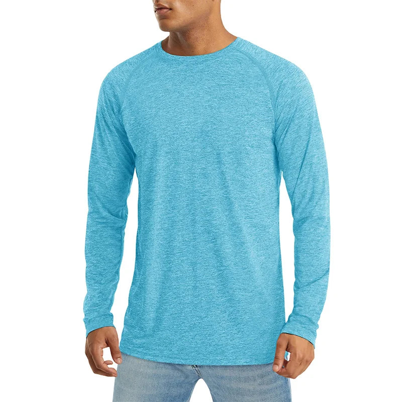 MAGCOMSEN Men's Sun Protection T-shirt Long Sleeve Hiking Fishing Shirts UPF50+ UV Block Spring Summer Casual Tee Workout Shirts
