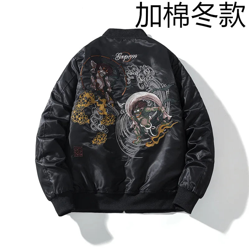 Embroidery Bomber Jackets Men Sukajan Luxury Clothing Baseball Coat For Man Pilot Luxury 2025 Spring Autumn Winter Japan