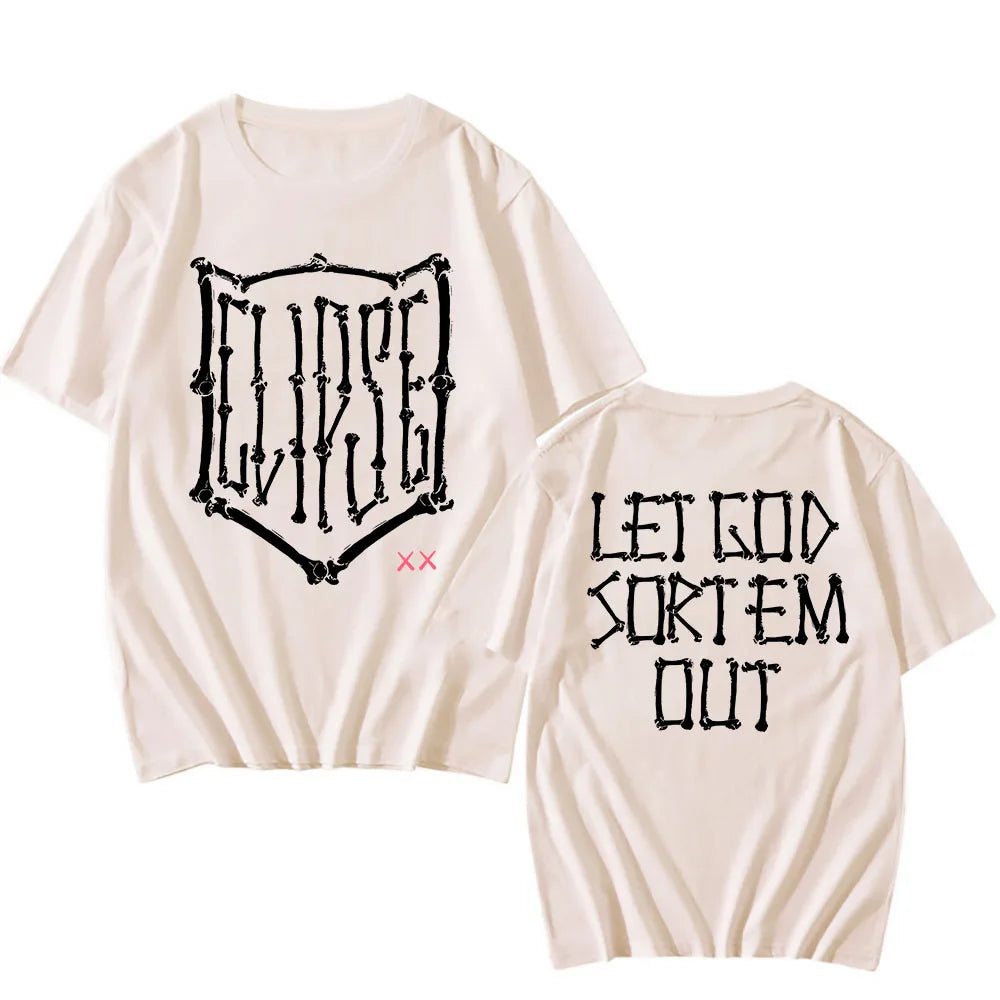 Let God Sort Em Out T-shirt Clipse Hip Hop Group Printing Tshirts Fashion Unisex Streetwear Summer Short Sleeve Men T Shirt Male