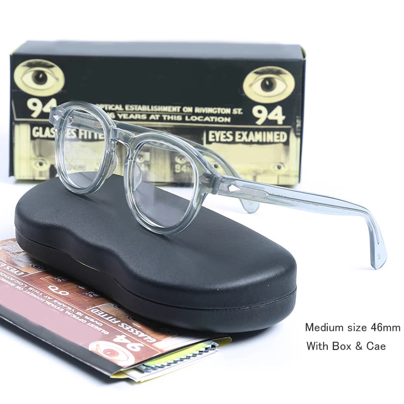 Optical Eyeglasses Frame Men Women Johnny Depp Vintage Glasses Computer Acetate Spectacle Frame For Male Clear Lens