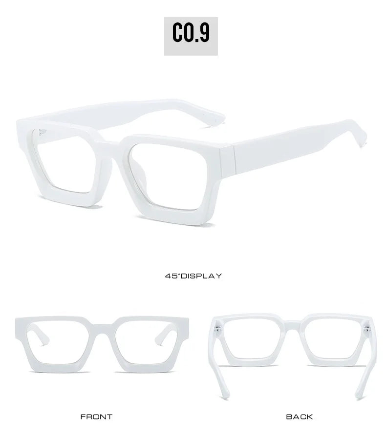 SHAUNA Retro Women Anti Blue Light Glasses Frame Fashion Men Square Optical Eyewear