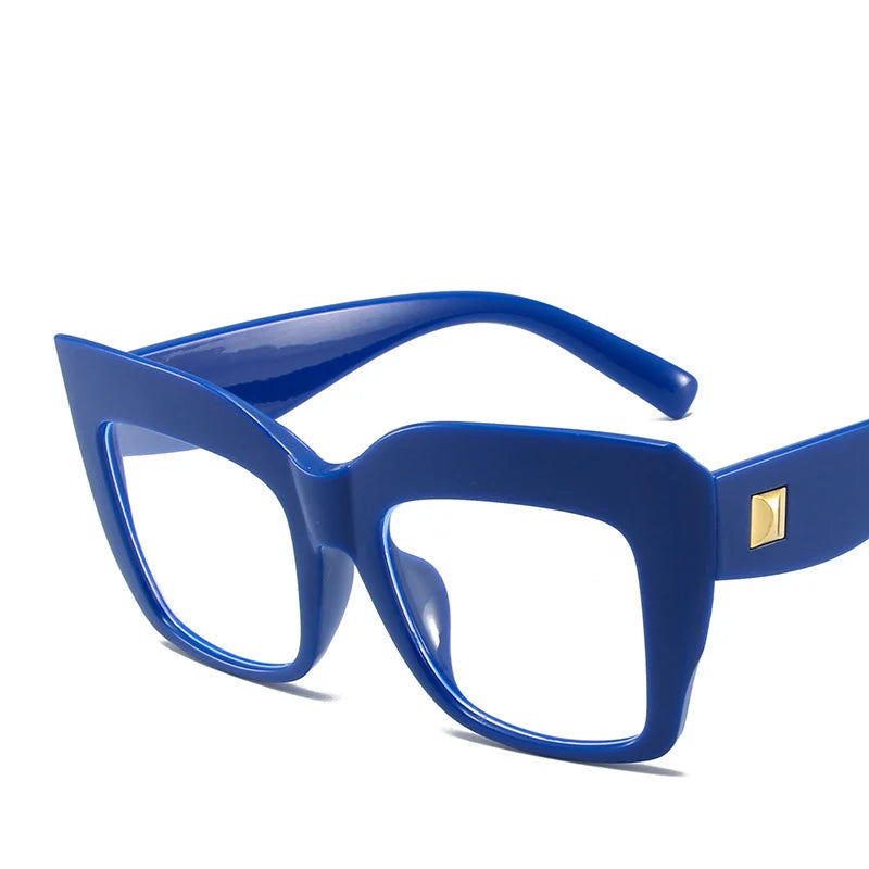 Oversize Women's Glasses Fashion Transparent Square Ladies Eyeglasses Blue Clear Lens Optical Female Eyewear Anti Blue Light