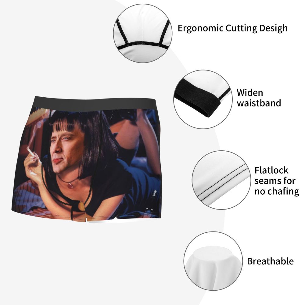 Custom Nicolas Cage Boxer Shorts For Homme 3D Printed Male Nic And His Girls Underwear Panties Briefs Breathbale Underpants