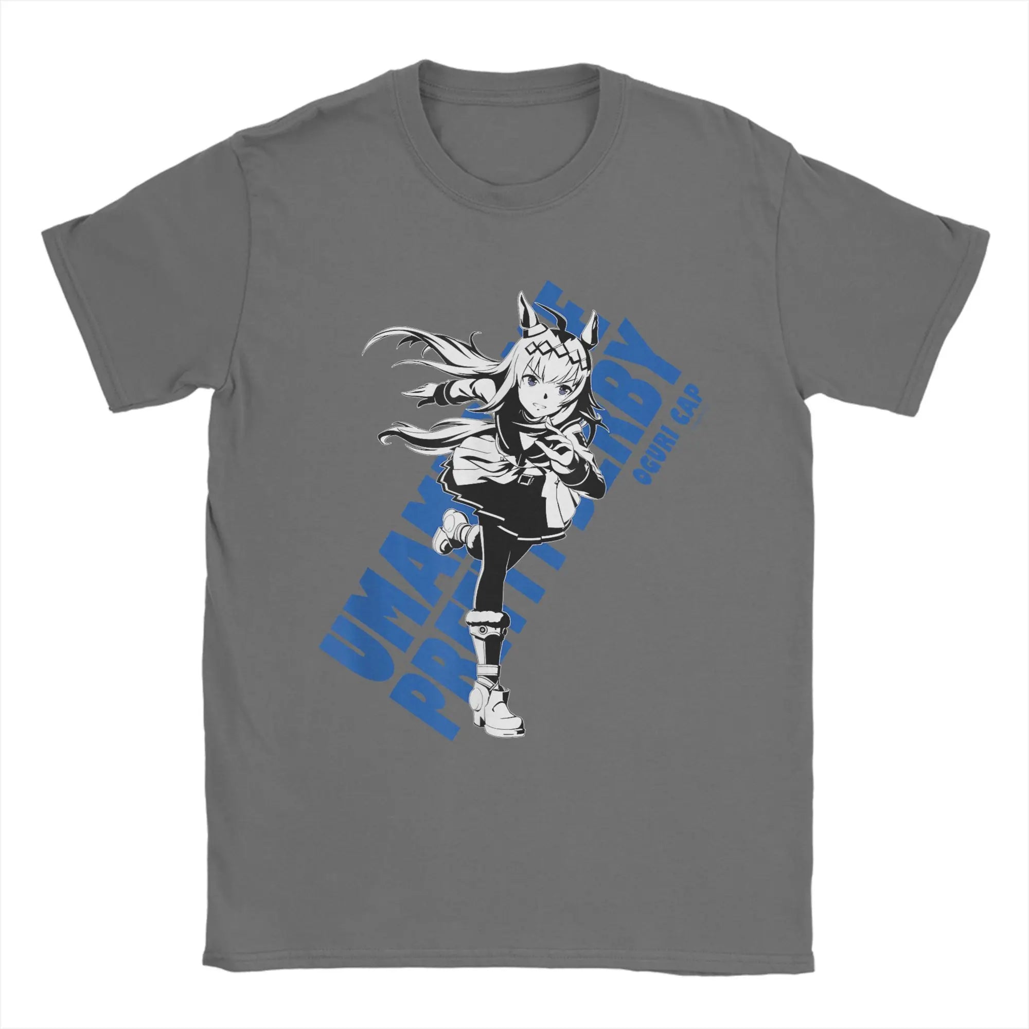 Vintage Umamusume Pretty Derby Oguri Cap T-Shirts Men Crew Neck Cotton T Shirts  Short Sleeve Tee Shirt Printing Clothes