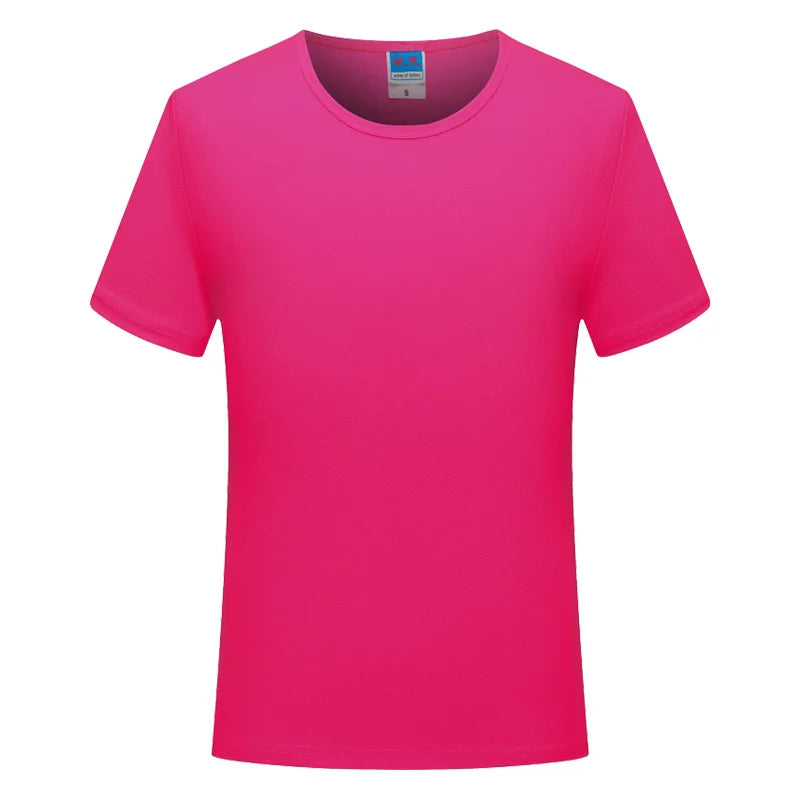Quick-drying T-shirt  Breathable Round neck Top Solid Color Sports Men/Women Same Custom Printed Embroidery Print logo picture