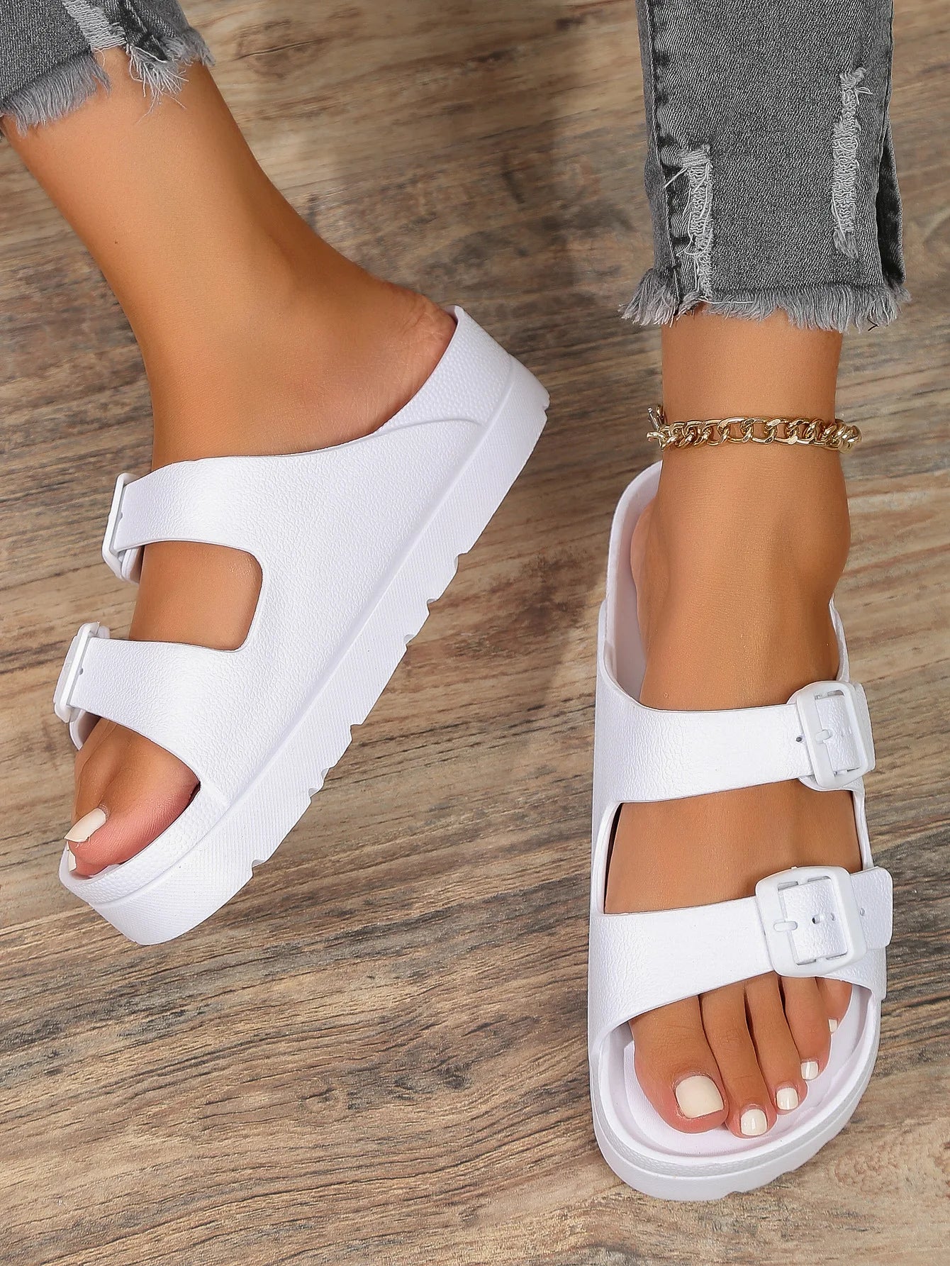 fashion Women Slippers Platform Beach Shoes Girl Outdoor Slides EVA flip flops For Home Shoes buckle Soft Thick Sole Sandals