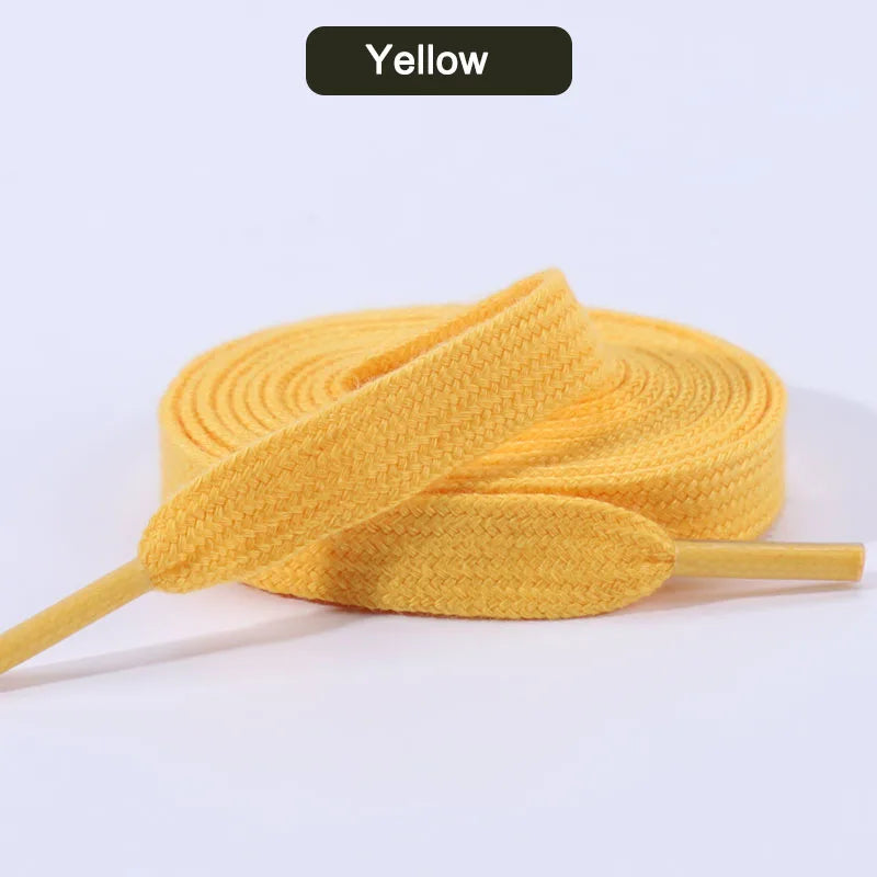 1 Pair Flat Shoelaces for Sneakers Classic Canvas Sports Shoe Laces Women Men Shoelace Solid Double Cotton Shoestrings for AF1
