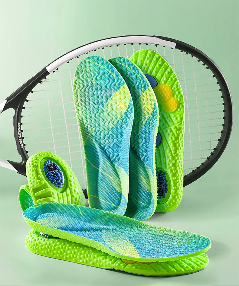 PU air cushion sports insoles Soft Comfort Shoes Pads Running Shock Absorption Shoe Sole Men Women arch support insole 1Pair
