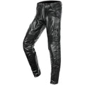 Men's Autumn Winter Punk Slim Casual Long Trousers Retro Leather Motorcycle Street Pants Windproof Warm Cowhide Pencil Pant Male