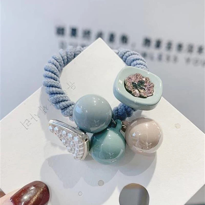 1/3pcs New Style Pearl Korean Version Rhinestone Elegant Hair Ring Thickened Dongdaemun Headband High-Quality Hair Tie