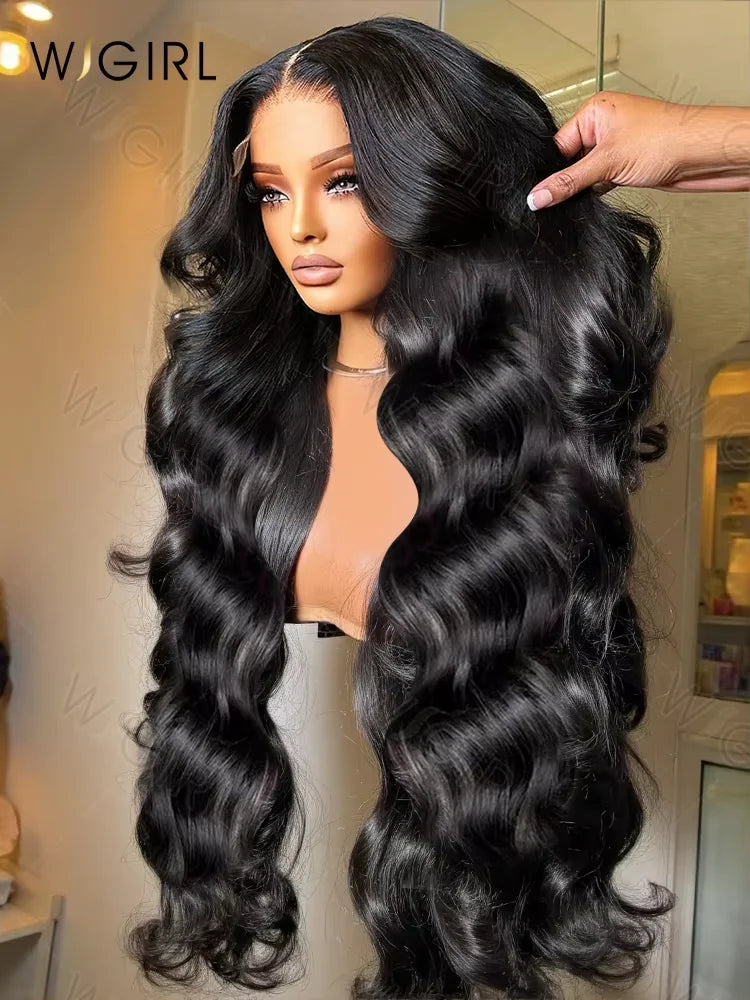 Wigirl High 200 Density 30 40 Inch 13x6 HD Transparent Body Wave Lace Front Human Hair Wigs Brazilian Wavy 13x4 Lace Frontal Wig